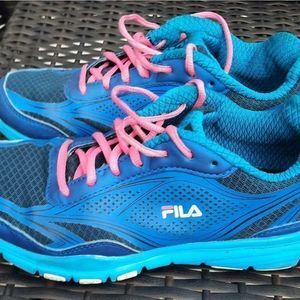 Fila‎ ladies sneakers 6 Blue Pink running walking breathable cushioned sporty